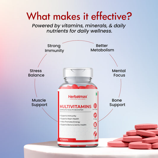 Multivitamins Tablets, support Energy, Heart, Bones & Joint Health for Men & Women – 60 Veg Tablets