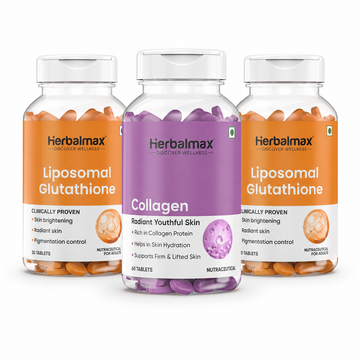 Liposomal Glutathione and Collagen combo for Skin Glow - 2 Month Pack