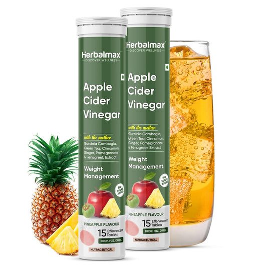 Apple Cider Vinegar Tablets Pack of 4 – Pineapple Flavour for Weight Control